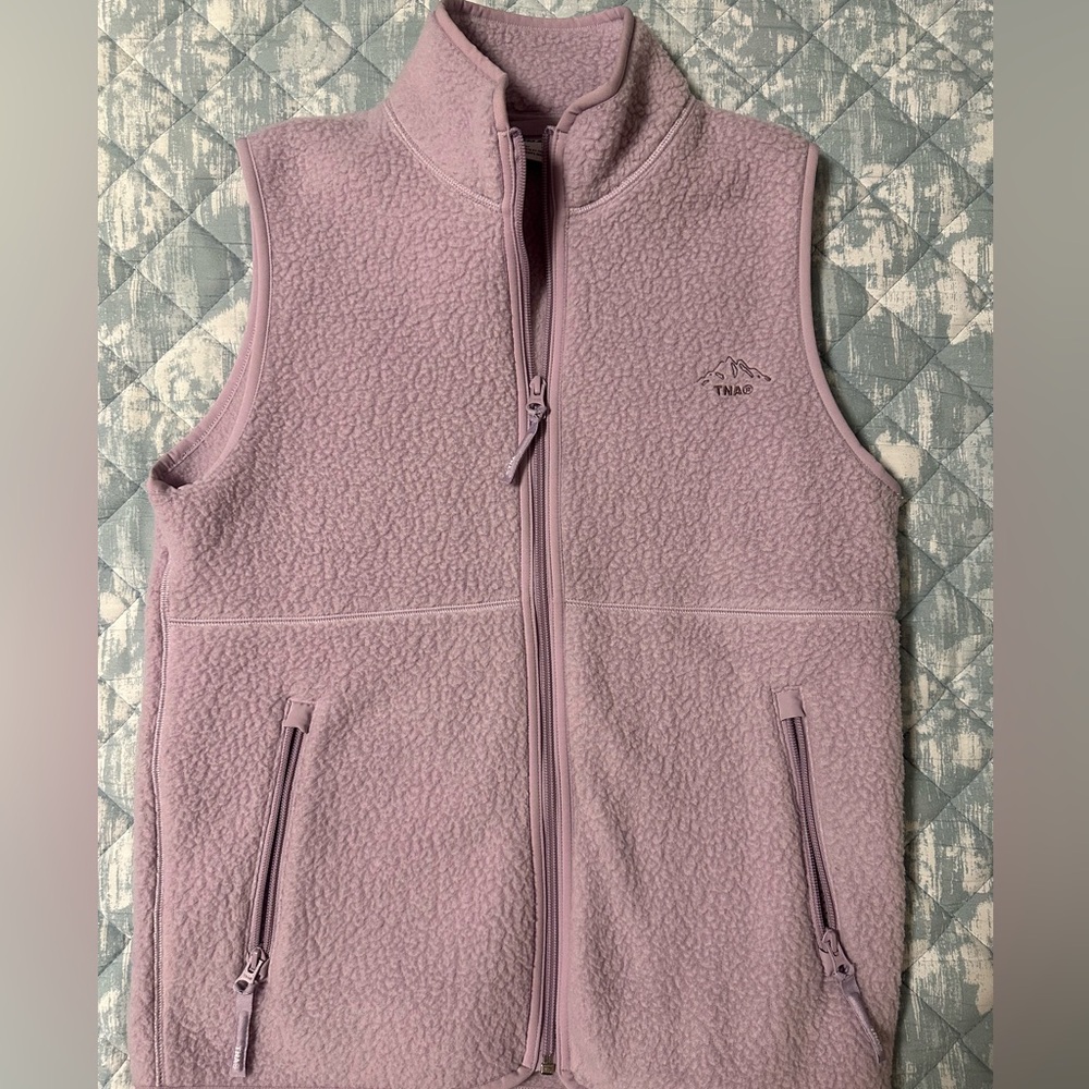 TNA Lavender Fleece Vest